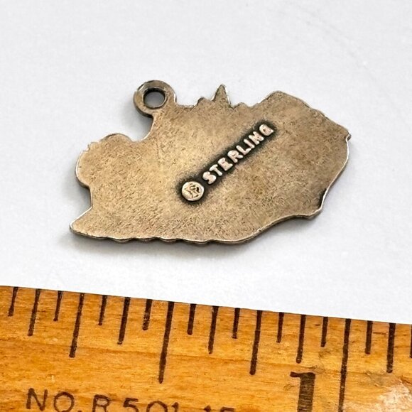 Vintage Sterling Silver Tennessee State Charm Pendant Landmarks Travel 925 - Picture 2 of 2
